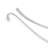 10 Tibetan-Style Silver Swirl Metal Bookmarks, Small 3 3/8" Hook Shaped Blanks