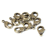 Antique Brass Small Lobster Claw Clasps, TierraCast Findings 7x12mm 10/Pkg