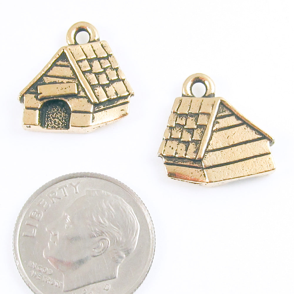 Gold Dog House Charms