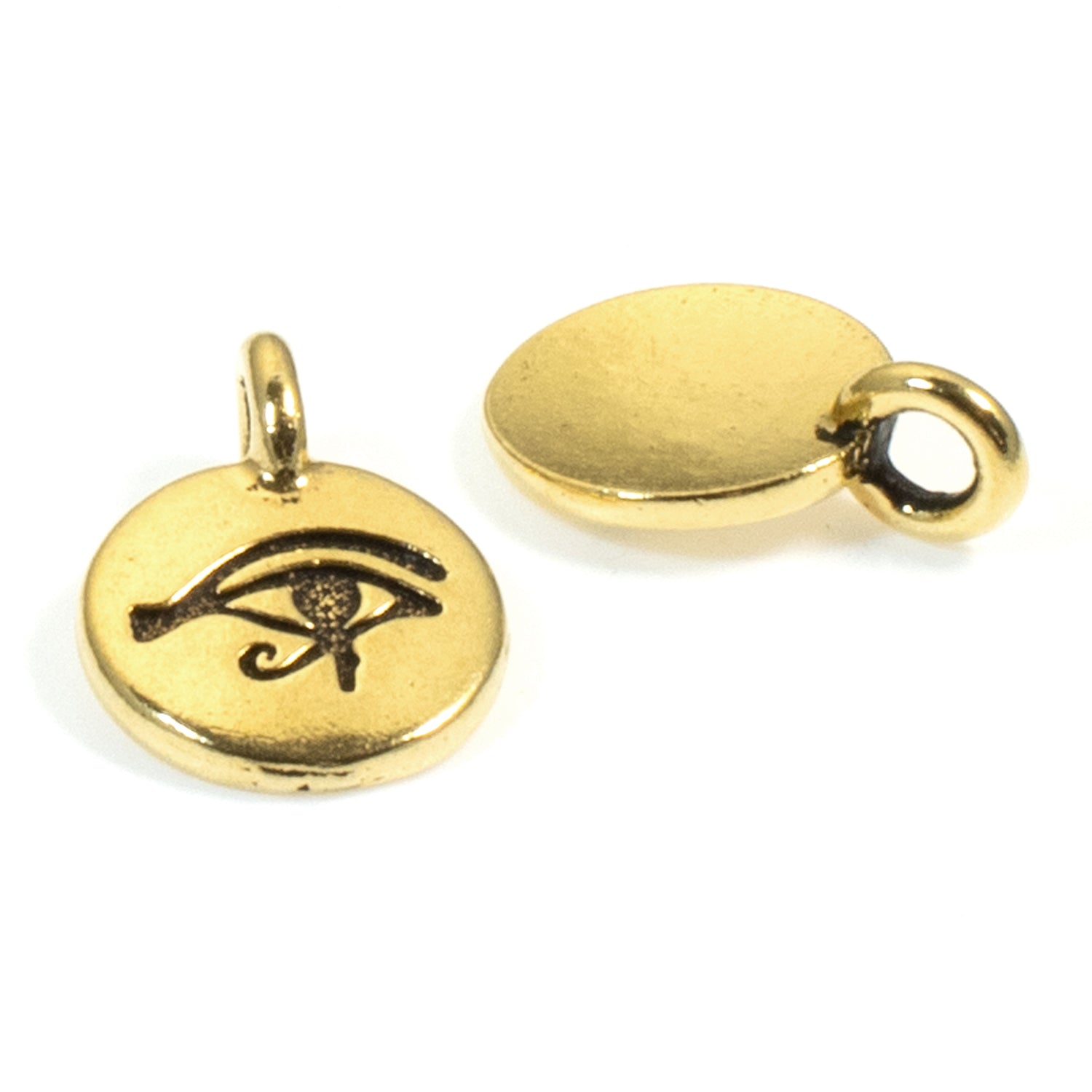 SUNNYCLUE 1 Box 24pcs Eye of Horus Charms Bulk Egyptian Eye Charm Stainless Steel Eyes Charm Metal Magic Spiritual Charms for