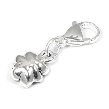 Silver Succulent Clip-on Bag Charm - Plant Lover Gift - Zipper/Planner Accessory