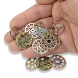 Steampunk Gear Connectors - Industrial Chic Jewelry & Crafts - 14-Piece Set
