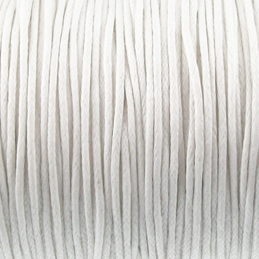 White 1mm Waxed Cotton Cord