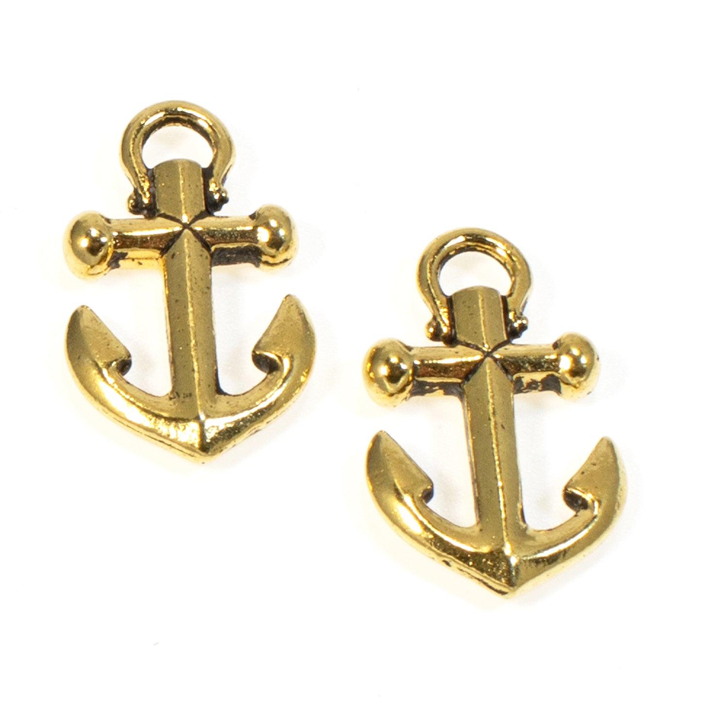 Gold Anchor Charms for Nautical Jewelry, Safe Passage Symbol Perfect for Summer Crafts