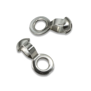 Stainless Steel #6 Ball Chain Fan Pull Loop Connectors, Silver 50/Pkg