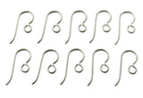 10 Grey Niobium Ear Wires Regular Loop, TierraCast Hypoallergenic Earring Hooks