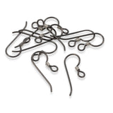 10/Pkg Grey Niobium Ear Wires + Sterling Silver Coil, TierraCast