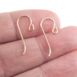 Gold Ear Wires With Small Loop