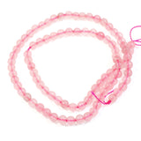 4mm Pink Rose Quartz Round Stone Beads, 90 Pcs/Strand