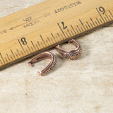 Copper Spiral Pendant Pinch Bails, TierraCast Pewter 2/Pkg