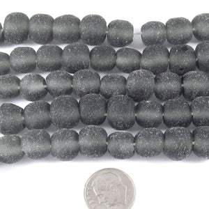 Gray Recycled Glass Beads