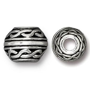 Silver Celtic 8mm Beads, Large 3mm Hole