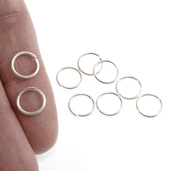 10mm Silver Round Open Jump Rings, TierraCast 18 Gauge 25/Pkg