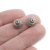 10/Pkg Silver Acorn Bead Caps for 8mm -10mm Beads, Bulk Autumn Fall Beadcaps