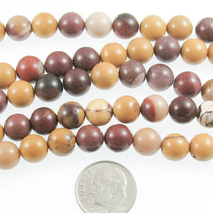 Round Gemstone Beads-Mookaite 15" Strand 8mm (46)