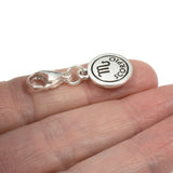 Silver Scorpio Clip-on Charm, Astrology Zodiac The Scorpion + Lobster Clasp