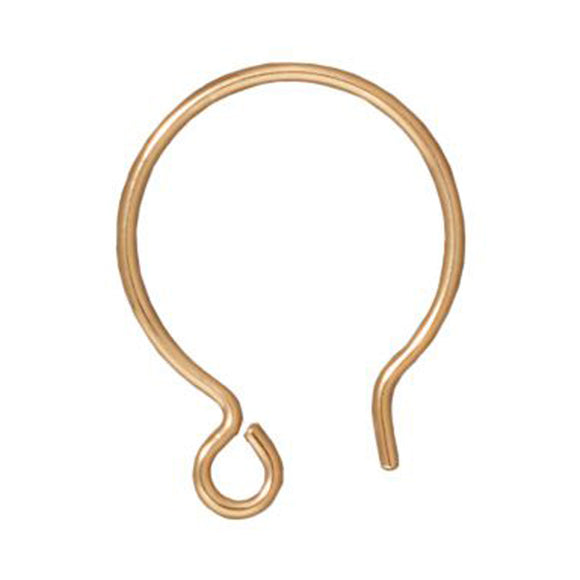 Gold Filled Hoop Ear Wire, TierraCast French Hoop Earwires 10/Pkg