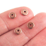 25 Copper 6mm Disk Spacer Beads, TierraCast Pewter Heishi for DIY Jewelry