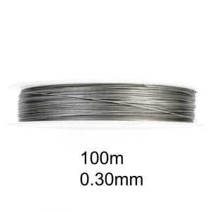 100M Tiger Tail 0.30mm, Silver Beading Wire, Jewelry Cord
