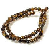 6mm Brown Tiger Eye Beads, Earthy Jewelry Making Supplies for DIY Jewelry
