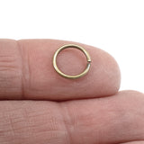 10mm Antique Brass Round Open Jump Rings, TierraCast 18 Gauge 25/Pkg