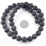 Black Lava Rock Beads