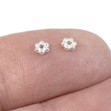 50 Bright Silver 3mm Daisy Spacer Beads, TierraCast Tiny Beads for DIY Jewelry