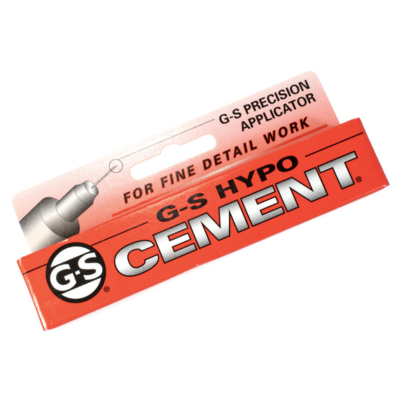 G-S HYPO CEMENT Jewelers Hobby Adhesive Crafting Glue 1/3 oz. Tube