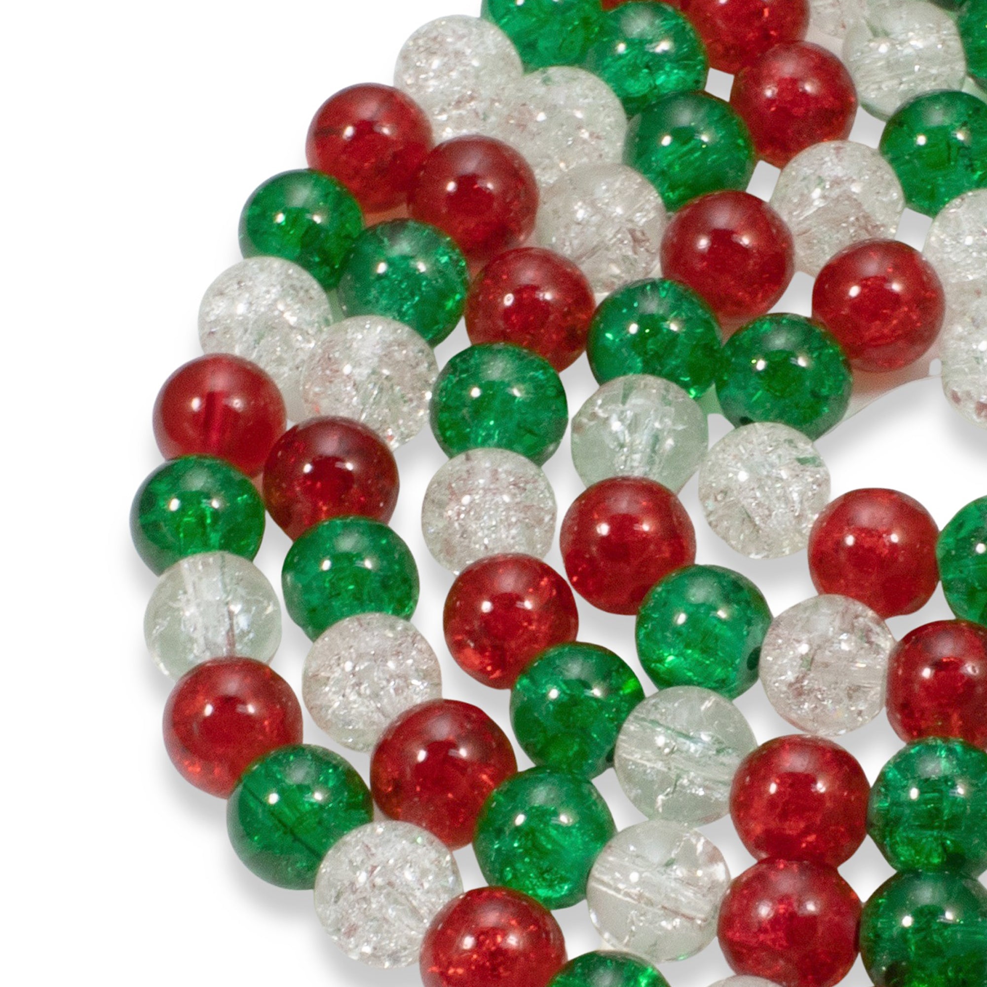 Czech glass Christmas tree bead mix 24pc with stars red green clear go –  Orange Grove Beads