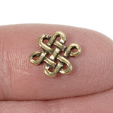 4 Gold Small Eternity Links, TierraCast Celtic Knot Connectors