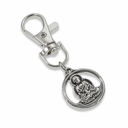 Buddha Bag Charm with Swivel Clasp - Mindfulness Keychain Gift Accessory