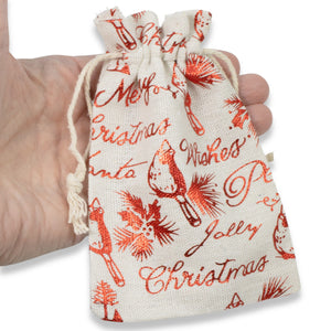 10 Christmas Greeting Drawstring Bags