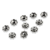 5mm Silver Bead Caps with Beaded Design, TierraCast Pewter 10/Pkg