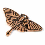 1 Copper Luna Moth Pendant Link, TierraCast Insect Animal Charm