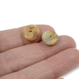 20 Crazy Lace Agate 12mm Disk Beads, Patterned Gemstone Spacers for DIY Jewelry