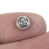 7mm Silver Small Celtic Circle Beads, TierraCast Endless Love Knot 6/Pkg