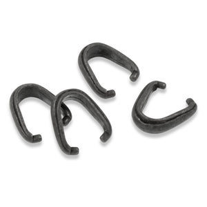 4 Black Nouveau Pinch Bails, TierraCast Matte Black Velvet Pendant Holder