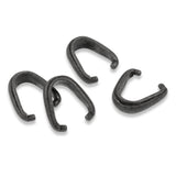 4 Black Nouveau Pinch Bails, TierraCast Matte Black Velvet Pendant Holder