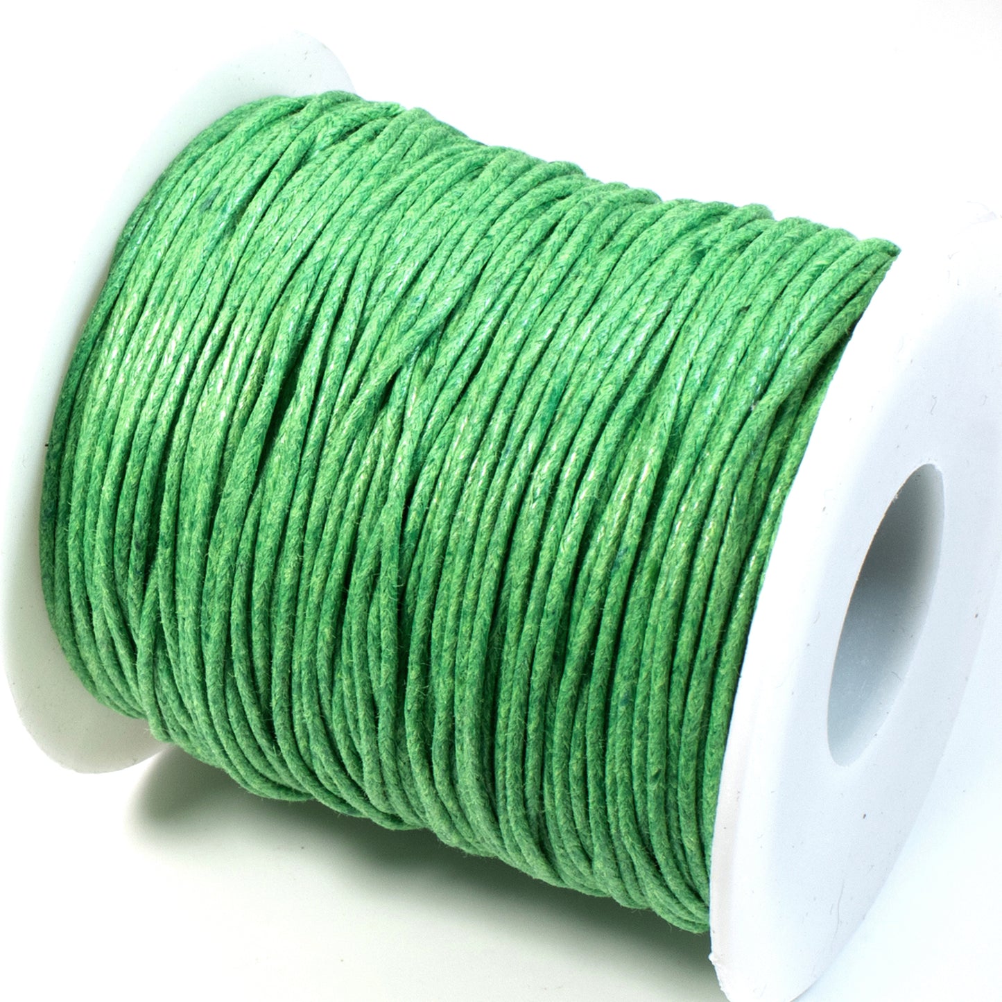 Green 1mm Waxed Cotton Cord, 70 Meters, Macrame, Beading String