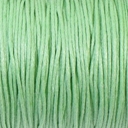 1mm Waxed Cotton Cord - Light Mint Green - 70 Meters - Macramé and Beading String