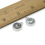 Silver Scorpio Charms, TierraCast Double-Sided Zodiac Charm 2/Pkg