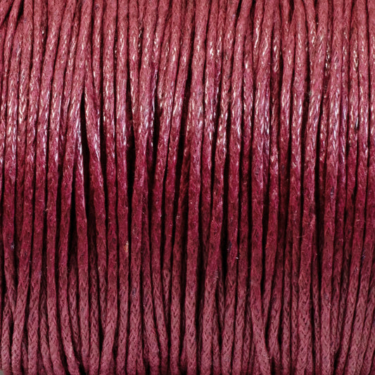 Burgundy Red 1mm Waxed Cotton Cord - 70 Meters - Macrame - Beading String