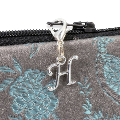 Elegant Silver H Letter Charm with Lobster Clasp for Backpacks, Bags, and Jewelry