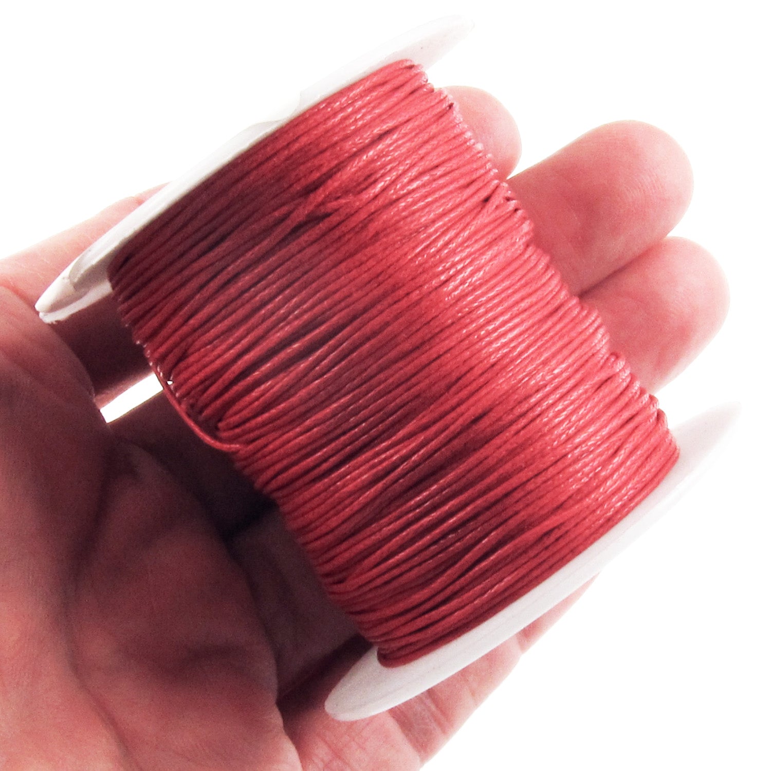 Red 1mm Waxed Cotton Cord