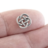4 Silver Celtic Knot Connectors, TierraCast Pewter Love Knot Links