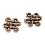 2 Copper Eternity Links, TierraCast Celtic Knot Connectors for DIY Jewelry Making