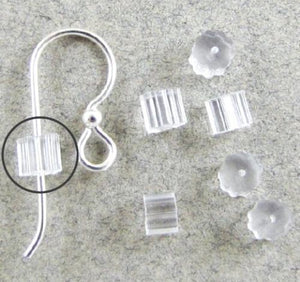 Clear Plastic Ear Wire Clutch, TierraCast Earring Stoppers (50 pairs)