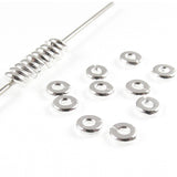 Bright Silver Kenyan Heishi 4mm Spacer Beads, TierraCast Pewter 50/Pkg