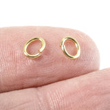 50/Pkg Gold Medium Oval Jump Rings, TierraCast 5x6mm