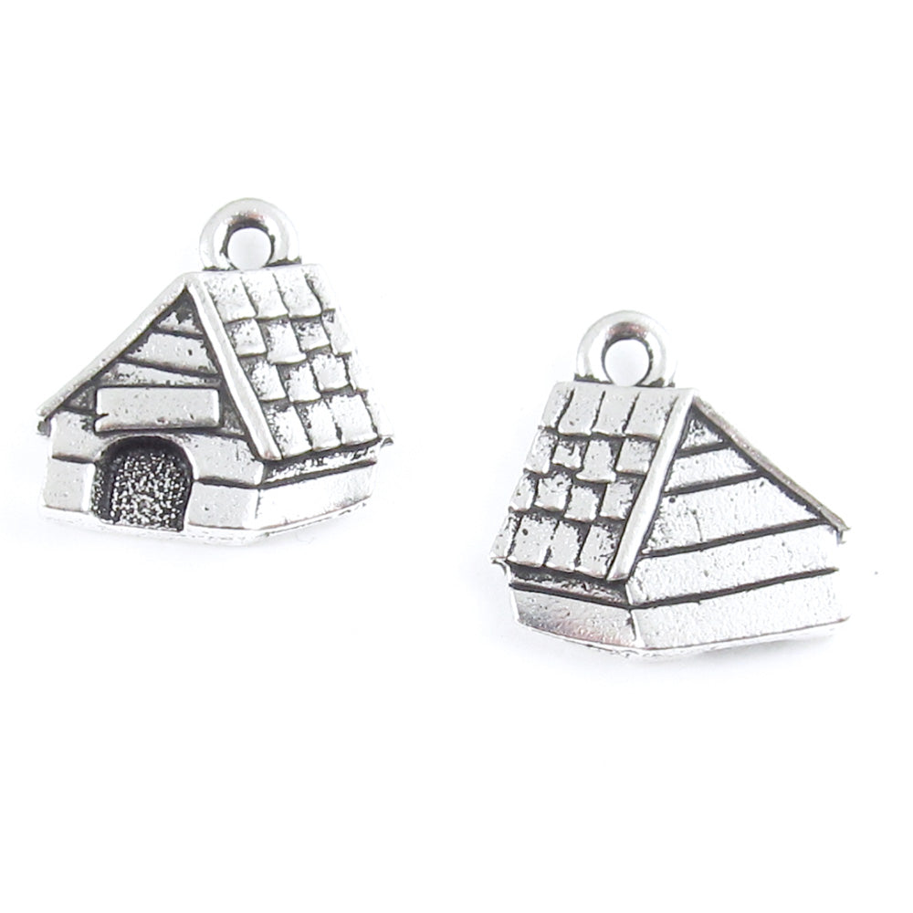 Silver Dog House Charms